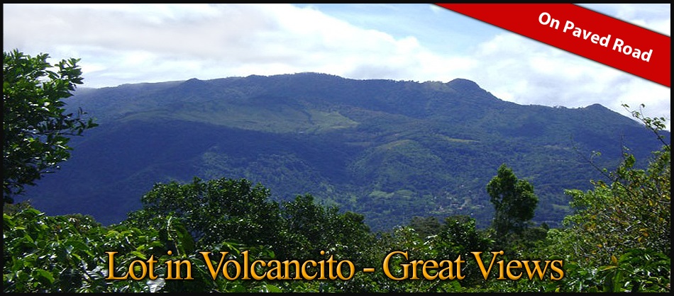 view lot in volcancito on paved road