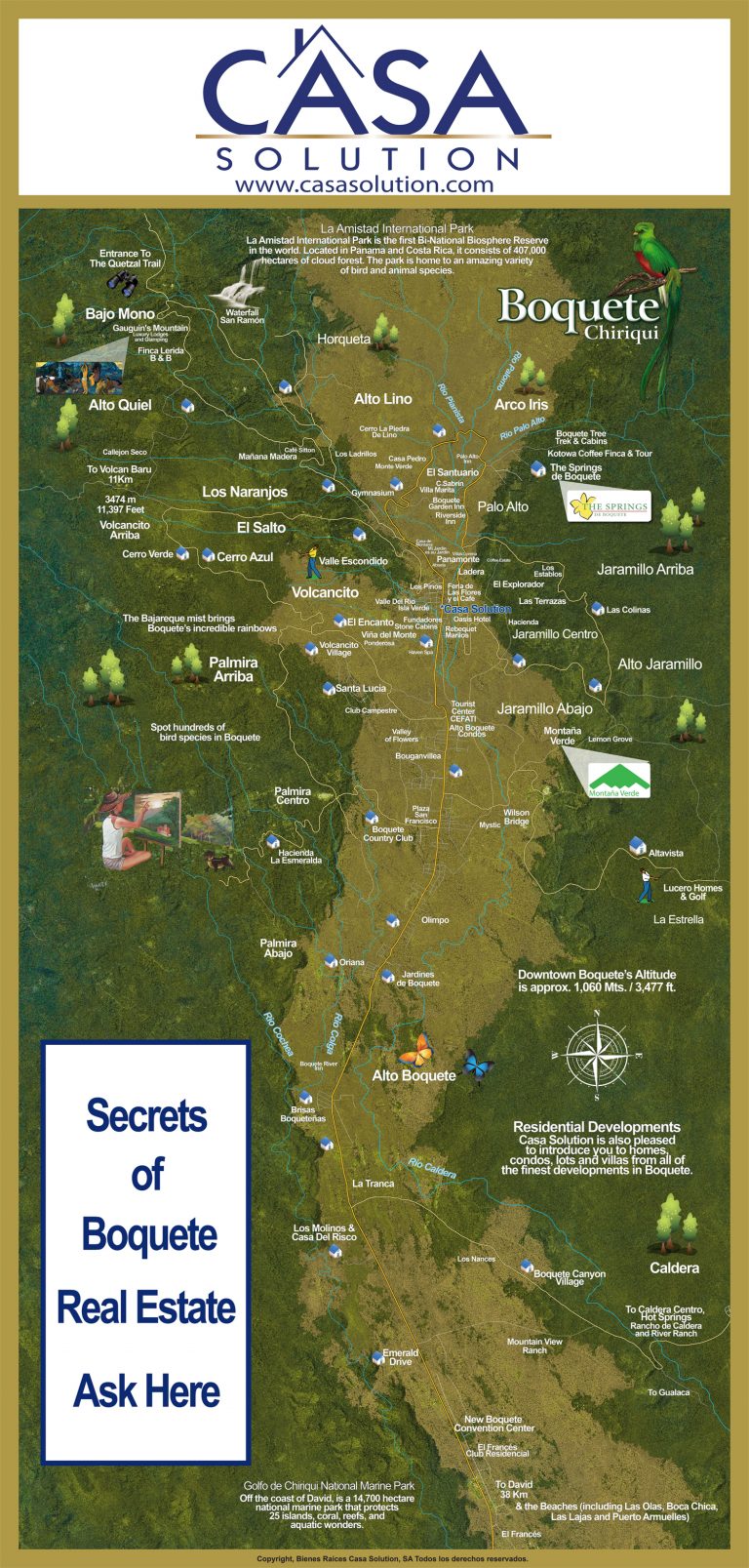 Boquete Panama Map